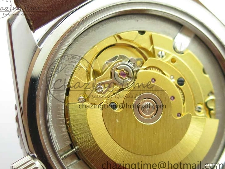 0214 Practical Vintage Seamaster 300 No Date T SS B12 Black Dial On Brown Leather Strap A2836 (Free Nylon Strap) 7910